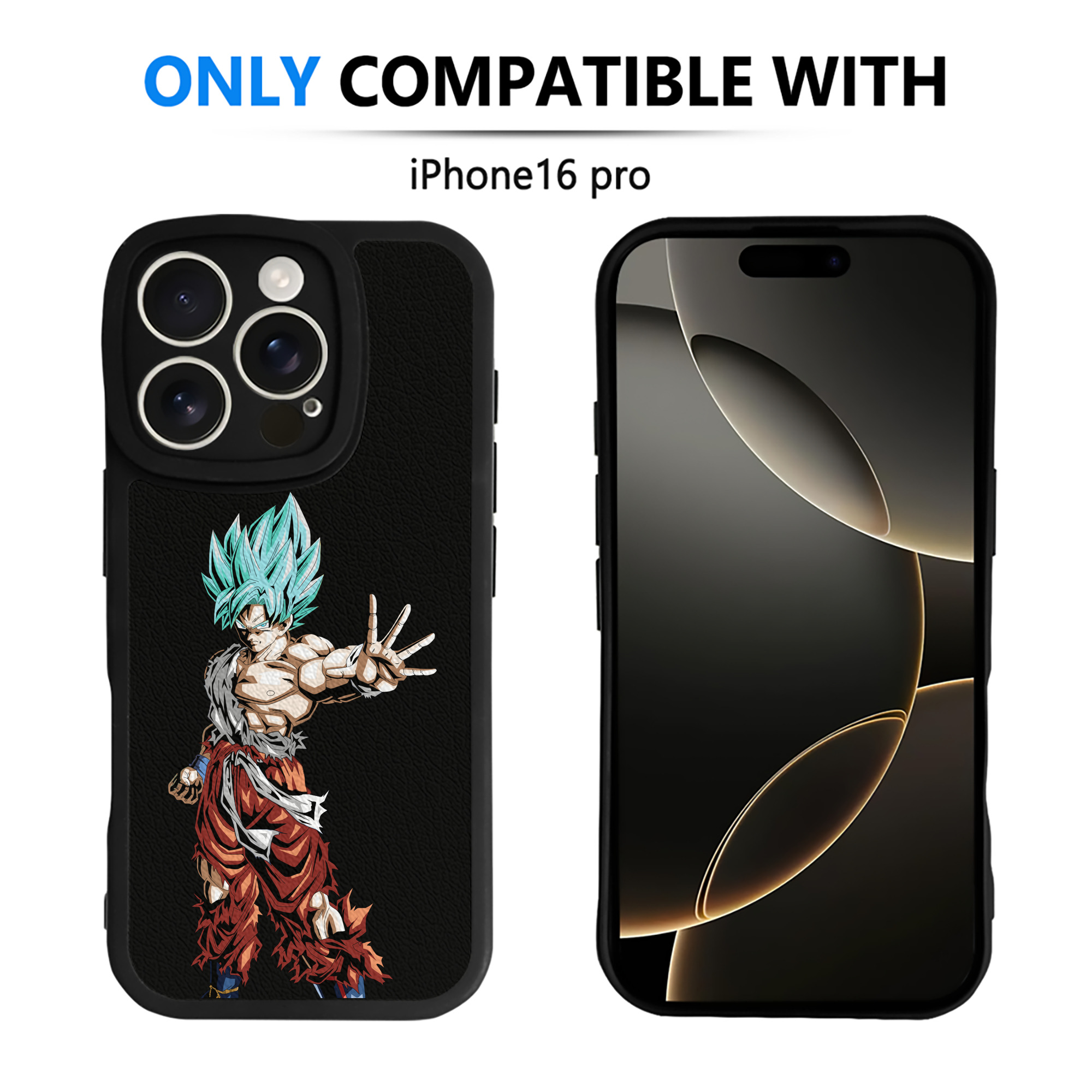 （画像用） ドラゴンボール 孫悟空（そん ごくう）Son Goku カカロット DRAGON BALL Kakarotto 【iPhone 16シリーズ対応】シリコンスマホケース（レザー調） 材質：シリコン